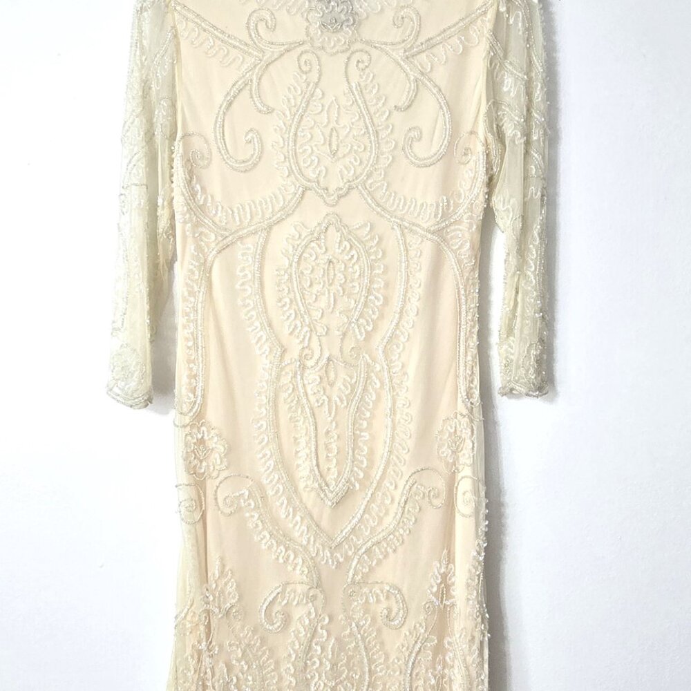 Pisarro Nights Beaded Cocktail/ Wedding/Holiday Dress Size 6 - Picture 4 of 15